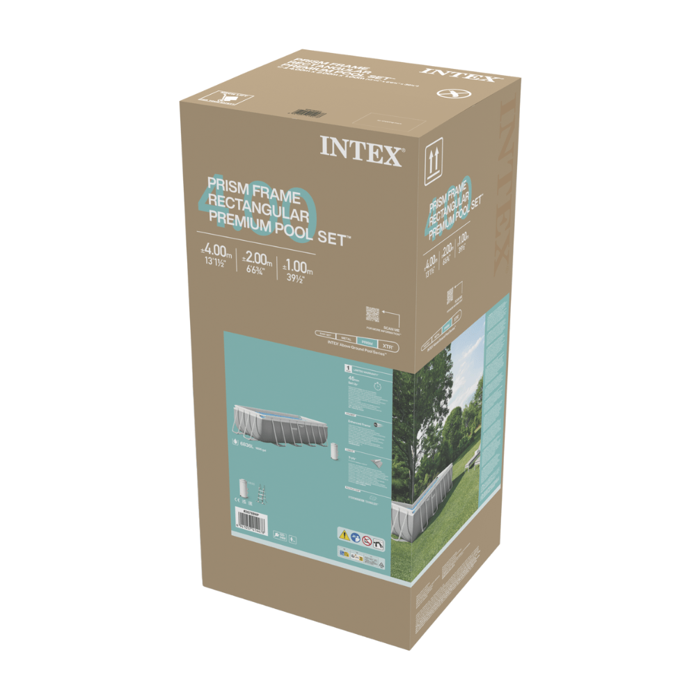 PISCINA ESTRUCTURAL INTEX PRISMA FRAME SET 400X200X100 CM + BOMBA + ESCALERA - 10