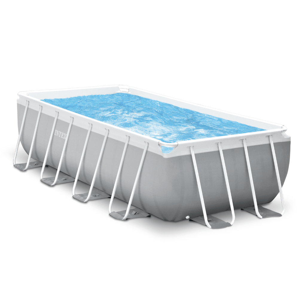 PISCINA ESTRUCTURAL INTEX PRISMA FRAME SET 488X244X107 CM + BOMBA + ESCALERA + COBERTOR + BASE - 1