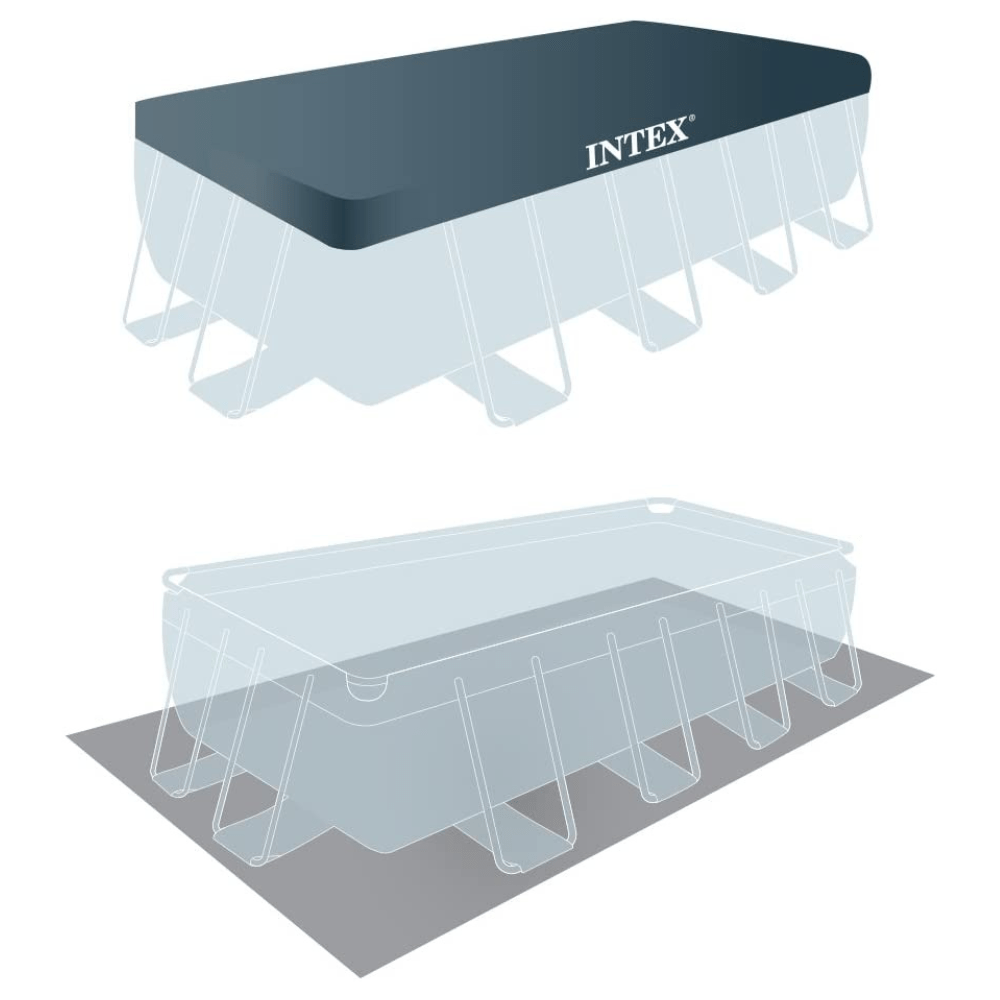 PISCINA ESTRUCTURAL INTEX PRISMA FRAME SET 488X244X107 CM + BOMBA + ESCALERA + COBERTOR + BASE - 11