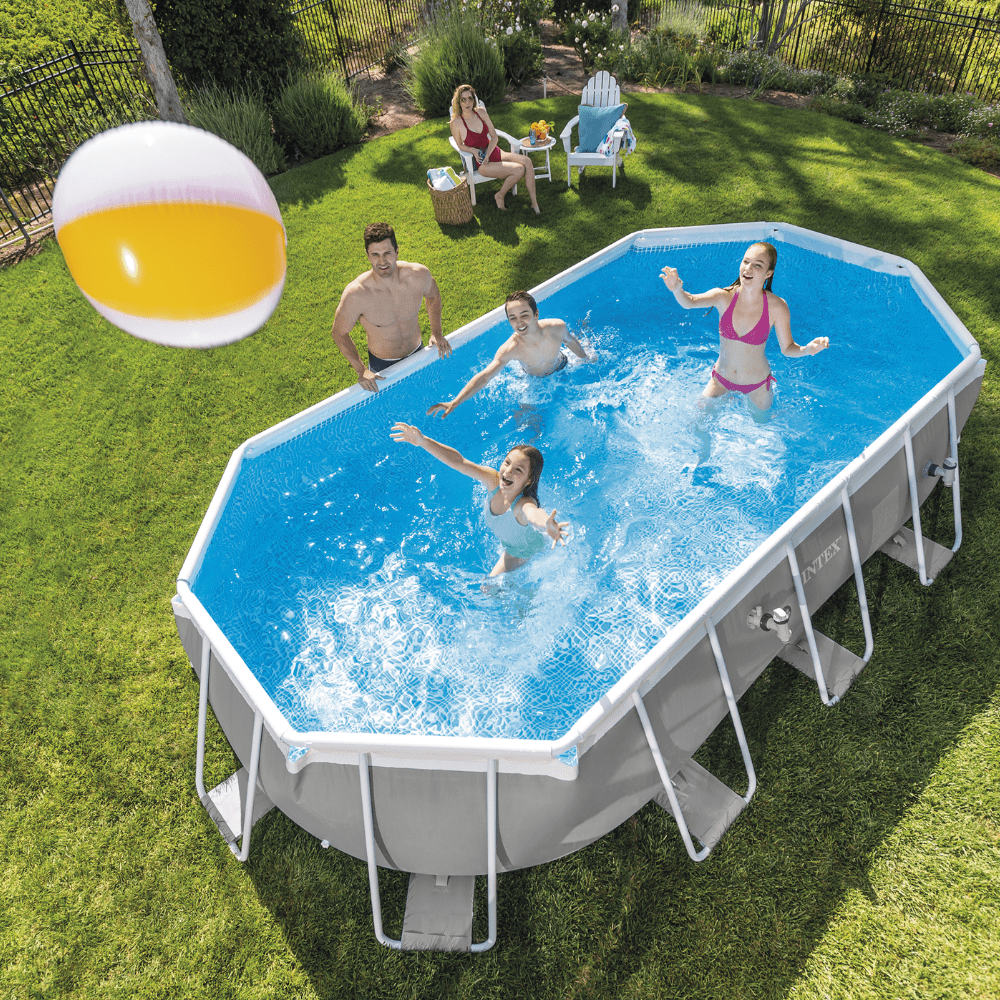 PISCINA ESTRUCTURAL INTEX PRISMA FRAME SET 503X274X122 CM + BOMBA + ESCALERA + COBERTOR + BASE - 4