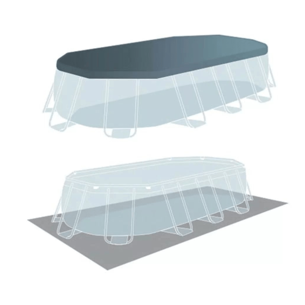 PISCINA ESTRUCTURAL INTEX PRISMA FRAME SET 503X274X122 CM + BOMBA + ESCALERA + COBERTOR + BASE - 10