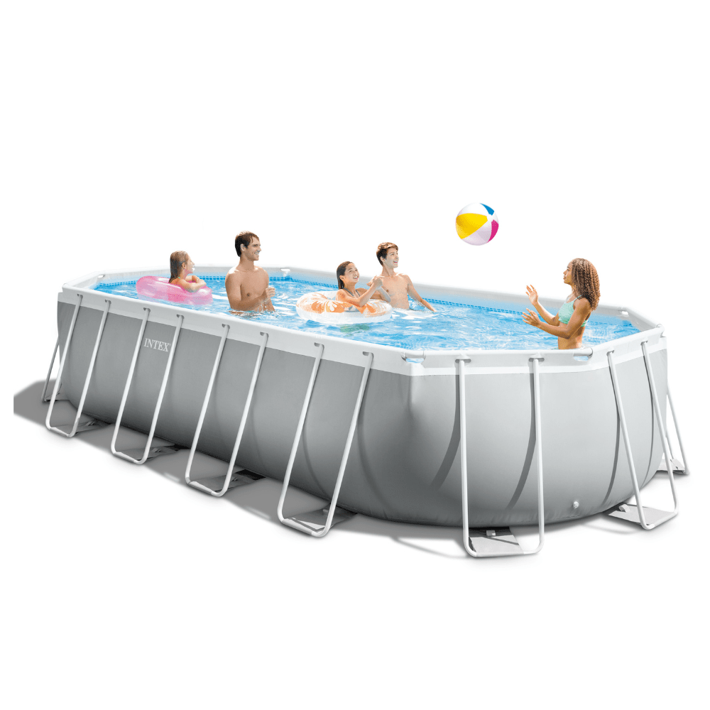 PISCINA ESTRUCTURAL INTEX PRISMA FRAME SET 610X305X122 CM + BOMBA + ESCALERA + COBERTOR + BASE - 6