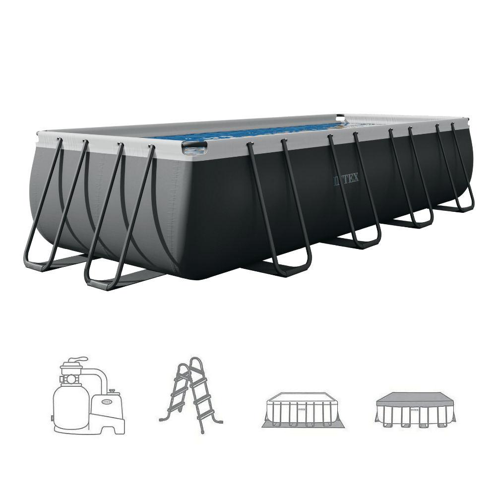 PISCINA ESTRUCTURAL INTEX ULTRA XTR FRAME SET 549X274X132 CM + BOMBA + ESCALERA + COBERTOR + BASE - 6