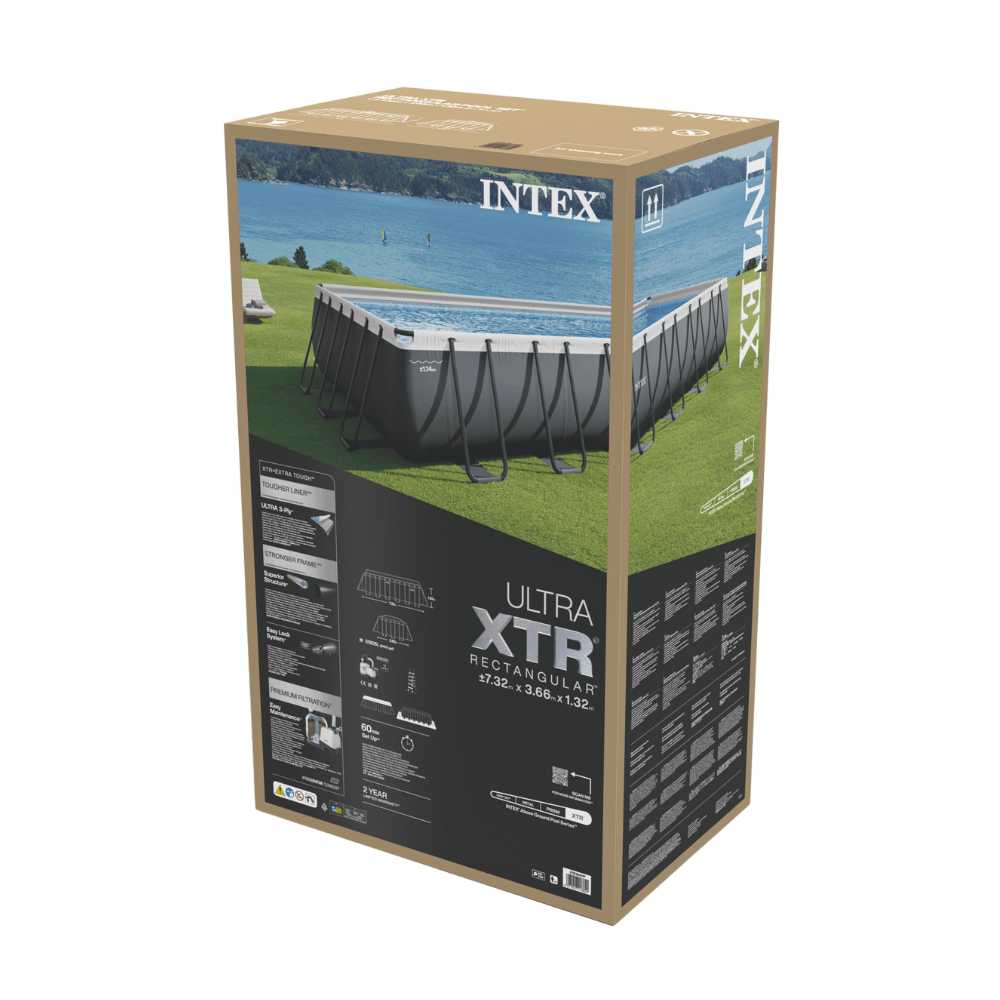 PISCINA ESTRUCTURAL INTEX ULTRA XTR FRAME SET 732X366X132 CM + BOMBA + ESCALERA + COBERTOR + BASE - 2