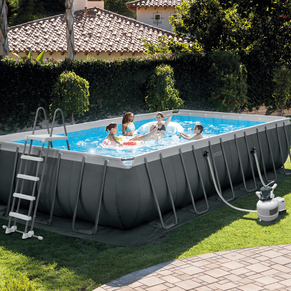 PISCINA ESTRUCTURAL INTEX ULTRA XTR FRAME SET 732X366X132 CM + BOMBA + ESCALERA + COBERTOR + BASE - 4