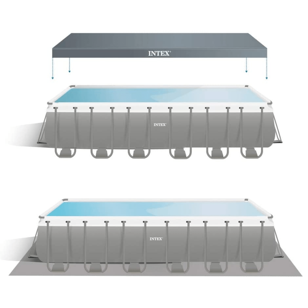 PISCINA ESTRUCTURAL INTEX ULTRA XTR FRAME SET 732X366X132 CM + BOMBA + ESCALERA + COBERTOR + BASE - 11