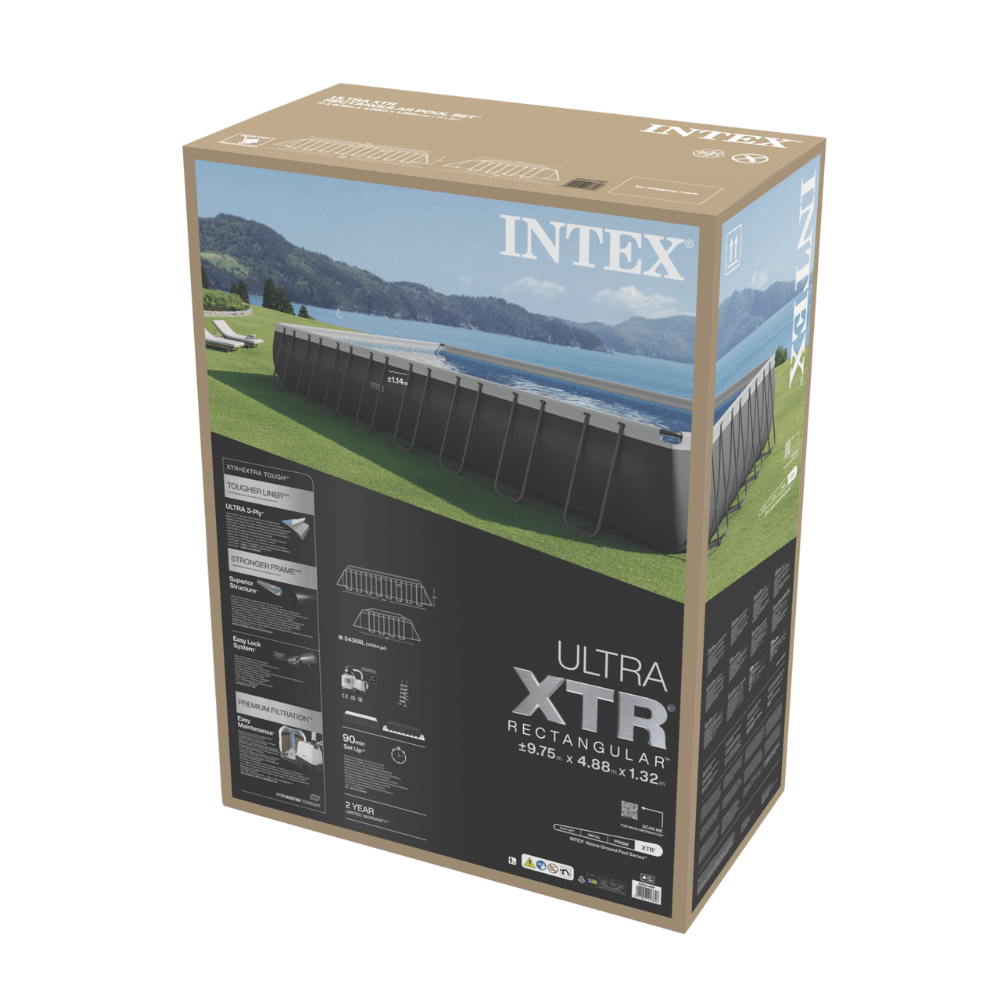 PISCINA ESTRUCTURAL INTEX ULTRA XTR FRAME SET 975X488X132 CM + BOMBA + ESCALERA + COBERTOR + BASE - 11