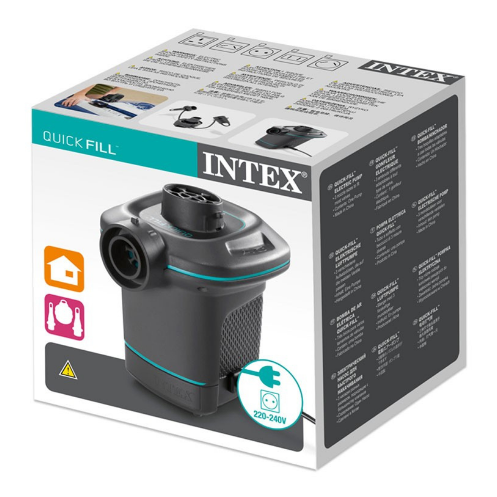 INFLADOR ELÉCTRICO INTEX 12 CM X 14 CM CORRIENTE 220-240V QUICK-FILL AC 650 LTS/MIN - 3