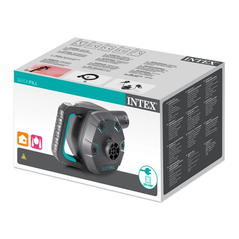 INFLADOR ELÉCTRICO INTEX 15 CM X 24 CM CORRIENTE 220-0V QUICK-FILL AC 1.1 LTS/MIN - 4