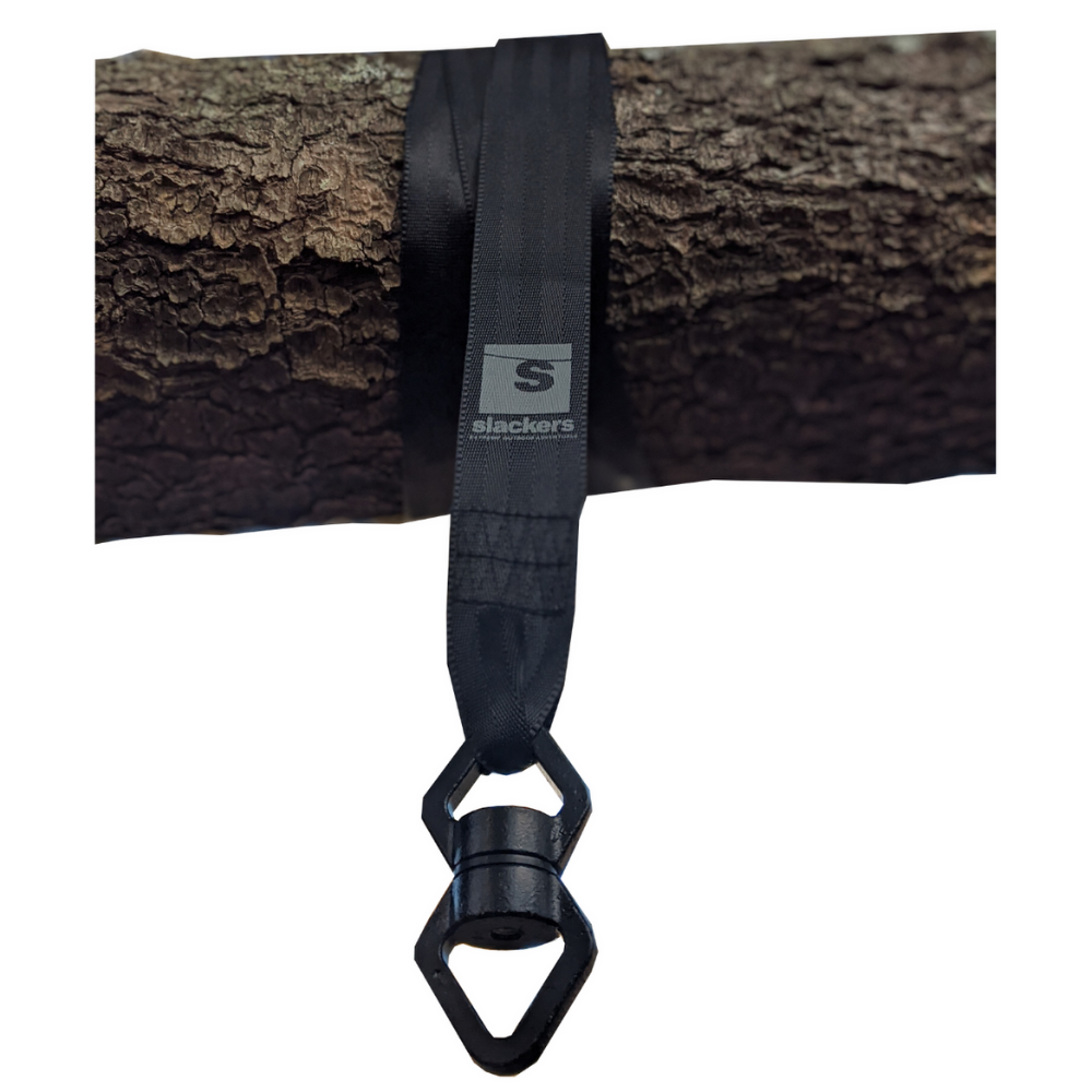 CORREA GIRATORIA SLACKERS NEGRO PARA COLGAR EN ARBOLESPOSTES SWIVEL TREE HANGER - 1