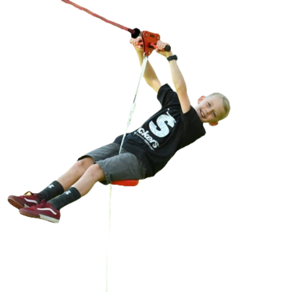 KIT SLACKERS TIROLESA 27 M CON FRENO EAGLE ZIPLINE 90 FT. W SPRING BRAKE - 1