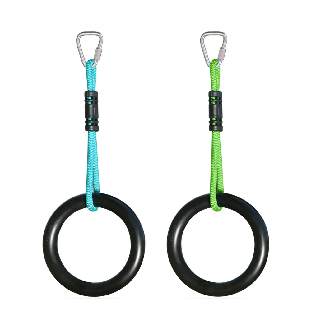 ANILLAS NINJA CON CUERDA SLACKERS NEGRO NINJA RINGS WITH HANGING ROPE - 1