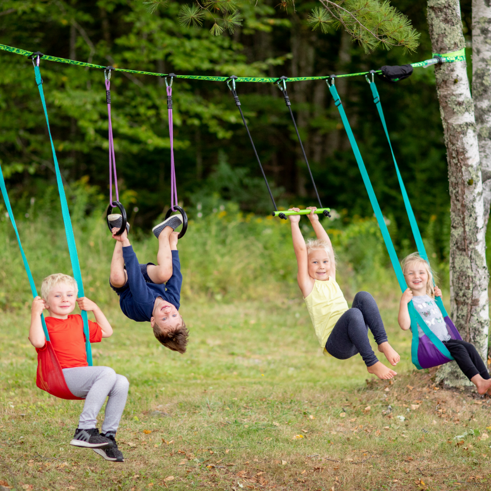 SET DE JUEGO SLACKERS MULTICOLOR OBSTÁCULOS SWINGLINE 11 M SWINGLINE 36 FT 5 OBSTACLES - 2
