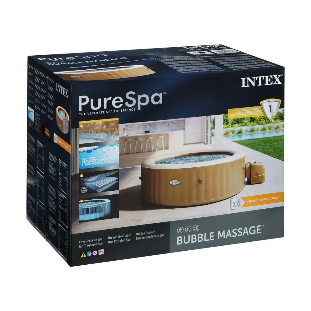 JACUZZI INTEX 216 X 71 CM SPA HOT TUB INFLABLE BUBBLE MASSAGE 6 PERSONAS - 9