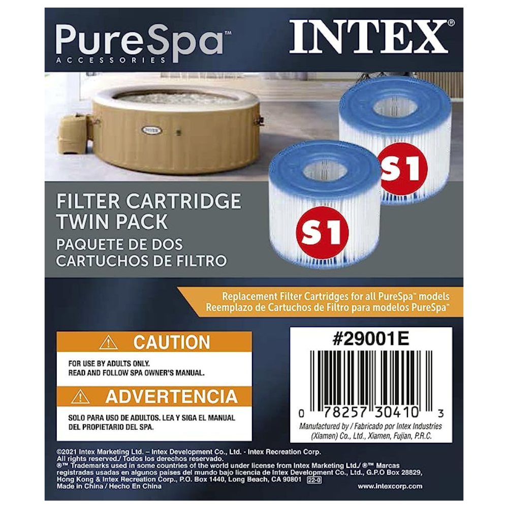 PACK 2 CARTUCHOS INTEX SPA HOT TUB TIPO S1 - 5