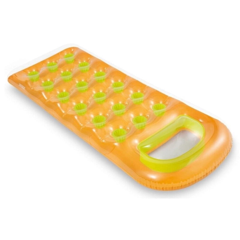 FLOTADOR INFLABLE INTEX MAT POCKET CLEAR WINDOW 188X71 CM NARANJA - 1