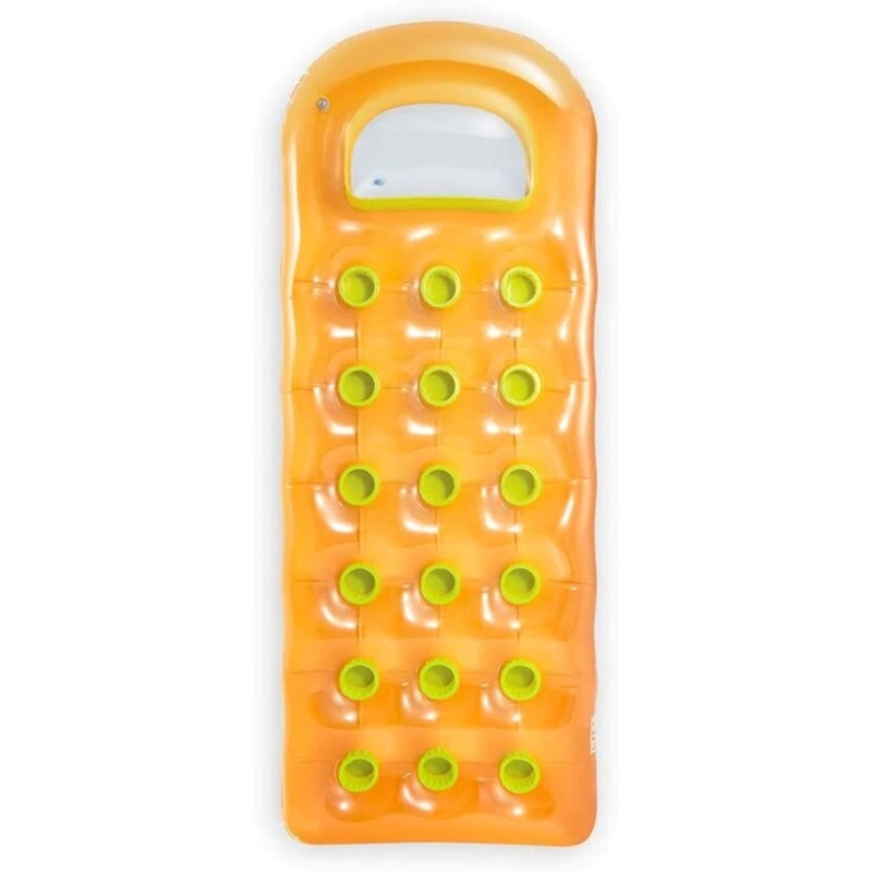 FLOTADOR INFLABLE INTEX MAT POCKET CLEAR WINDOW 188X71 CM NARANJA - 2