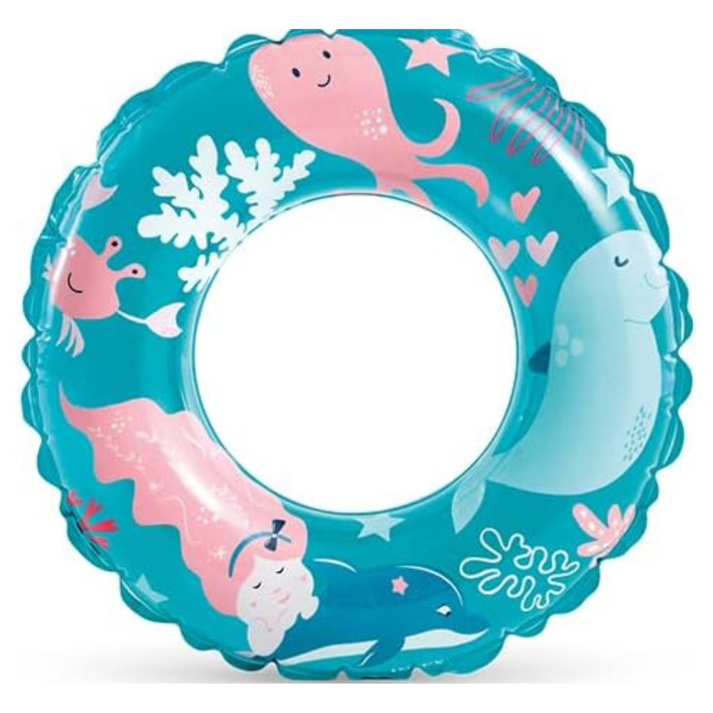 FLOTADOR INFLABLE REDONDO INTEX OCEAN 61 CM TRANSPARENT RING - 1