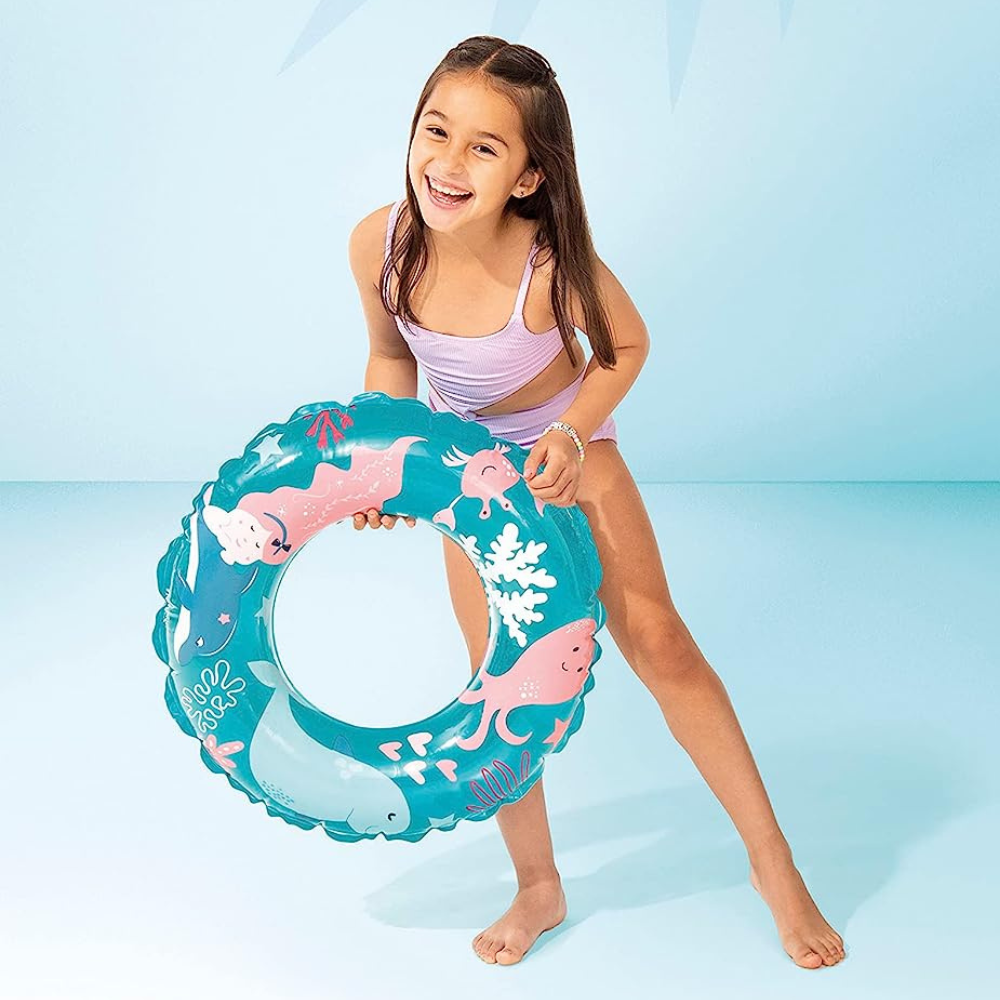 FLOTADOR INFLABLE REDONDO INTEX OCEAN 61 CM TRANSPARENT RING - 2