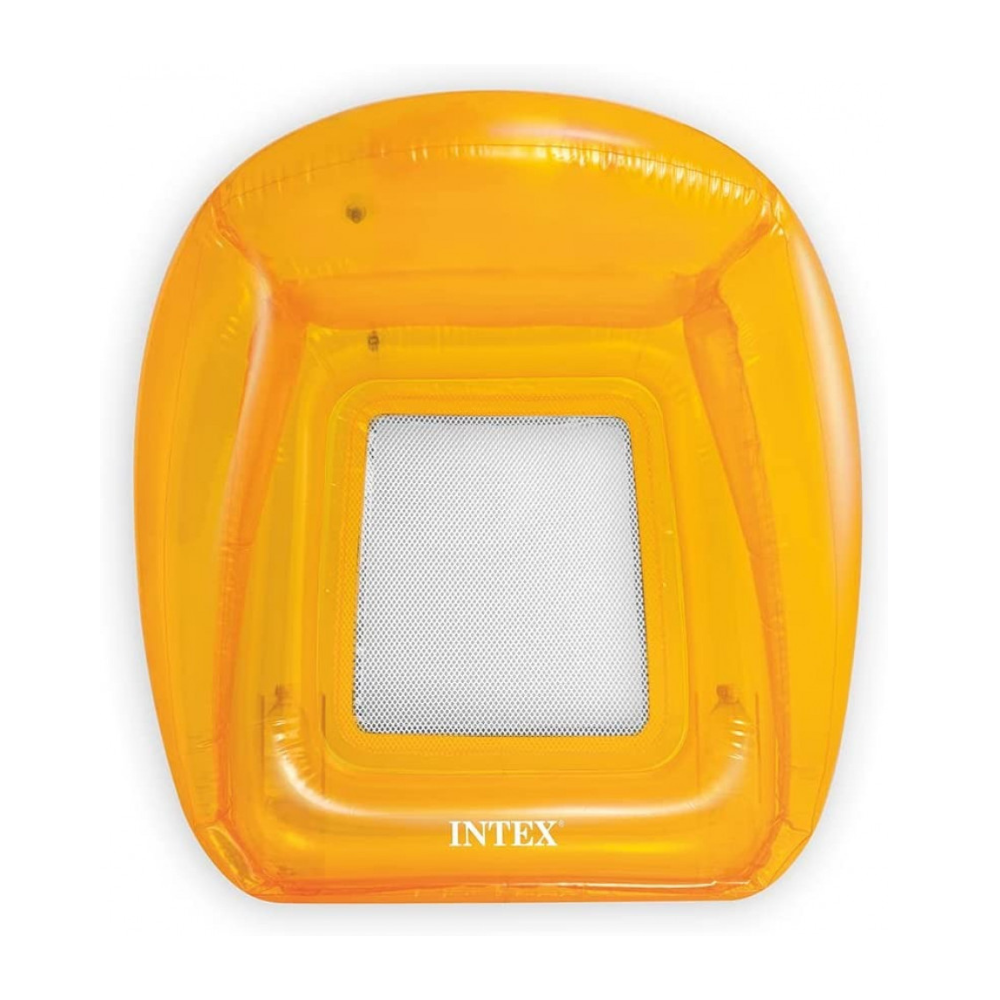 ASIENTO FLOTANTE INFLABLE INTEX 104 X 102 CM TRANSPARENT LOUNGE NARANJA - 2