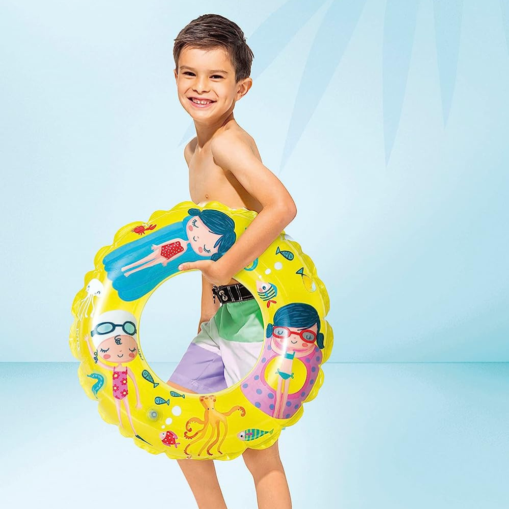 FLOTADOR INFLABLE REDONDO INTEX GIRLS 61 CM TRANSPARENT RING - 2