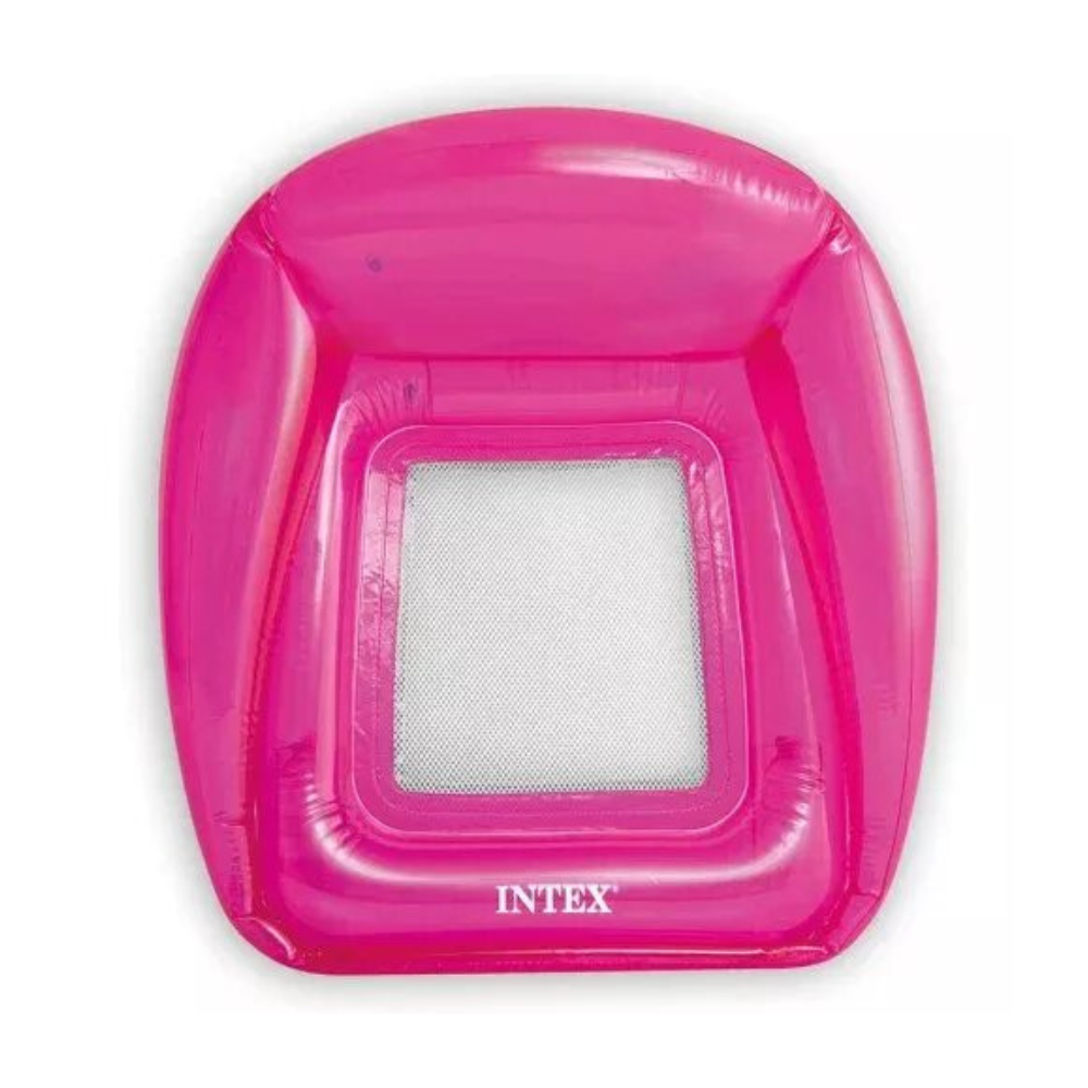 ASIENTO FLOTANTE INFLABLE INTEX 104 X 102 CM TRANSPARENT LOUNGE ROSADO - 2