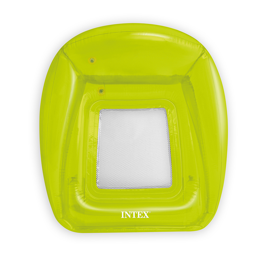 ASIENTO FLOTANTE INFLABLE INTEX 104 X 102 CM TRANSPARENT LOUNGE VERDE - 2