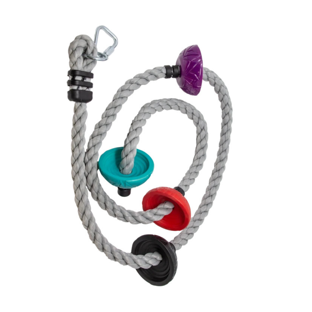 CUERDA PARA TREPAR SLACKERS MULTICOLOR 2.13 M NINJA CIMBING ROPE 7 FEET - 1