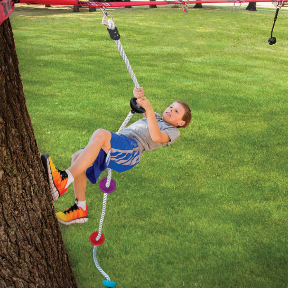 CUERDA PARA TREPAR SLACKERS MULTICOLOR 2.13 M NINJA CIMBING ROPE 7 FEET - 3