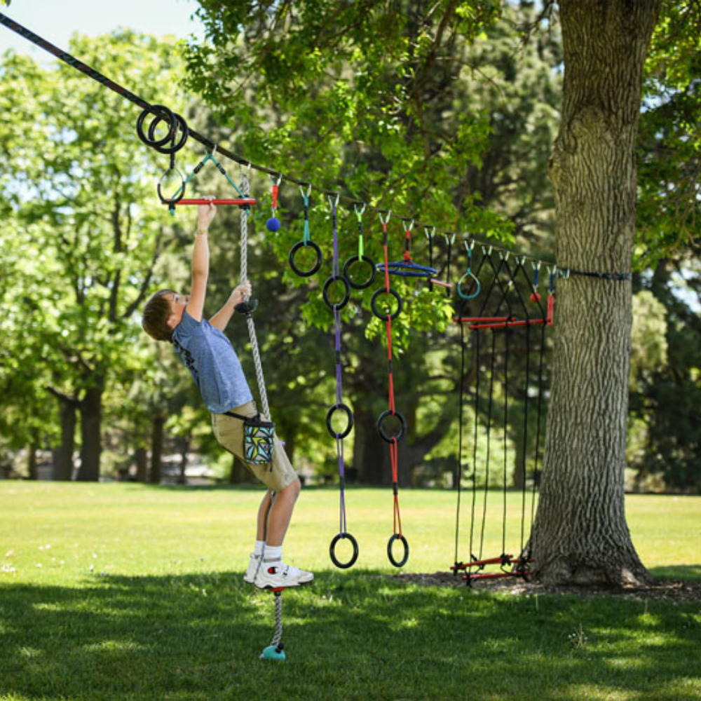 CUERDA PARA TREPAR SLACKERS MULTICOLOR 2.13 M NINJA CIMBING ROPE 7 FEET - 9