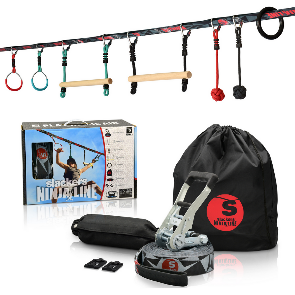 SET DE JUEGO SLACKERS MULTICOLOR OBSTÁCULOS NINJALINE 11 M INTRO KIT 36 FT - 1