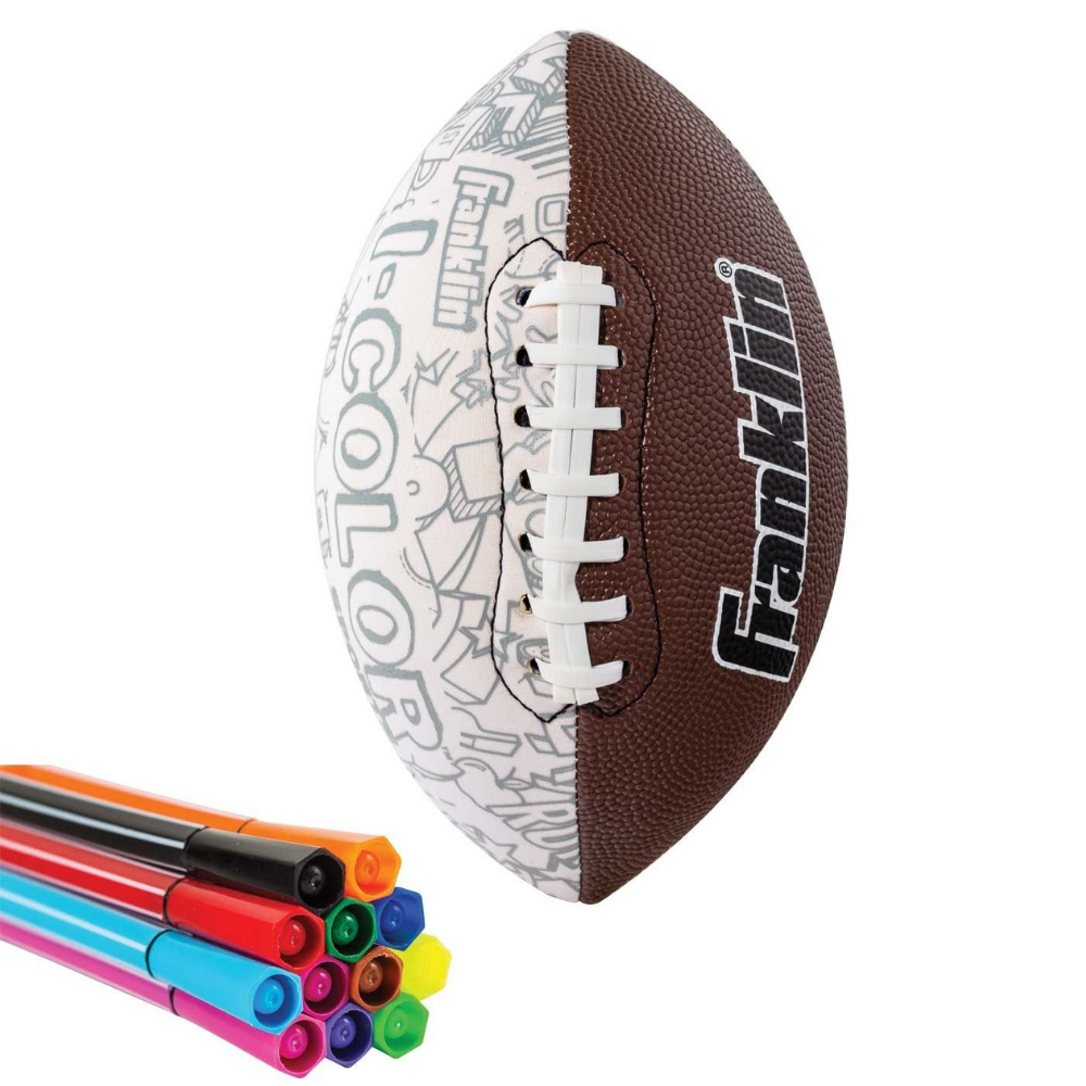 BALÓN FUTBOL AMERICANO FRANKLIN SPORTS PINTABLE MINI I-COLOR 10 LÁPICES - 1
