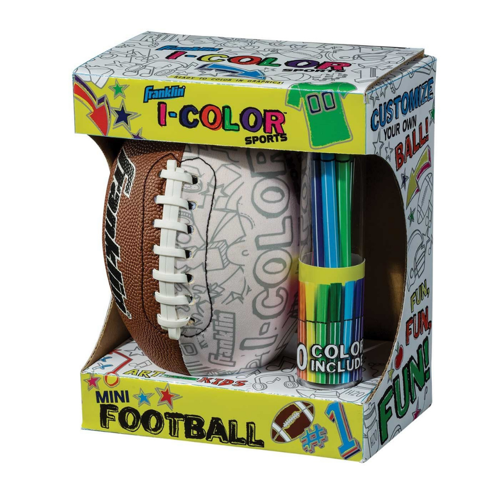BALÓN FUTBOL AMERICANO FRANKLIN SPORTS PINTABLE MINI I-COLOR 10 LÁPICES - 3