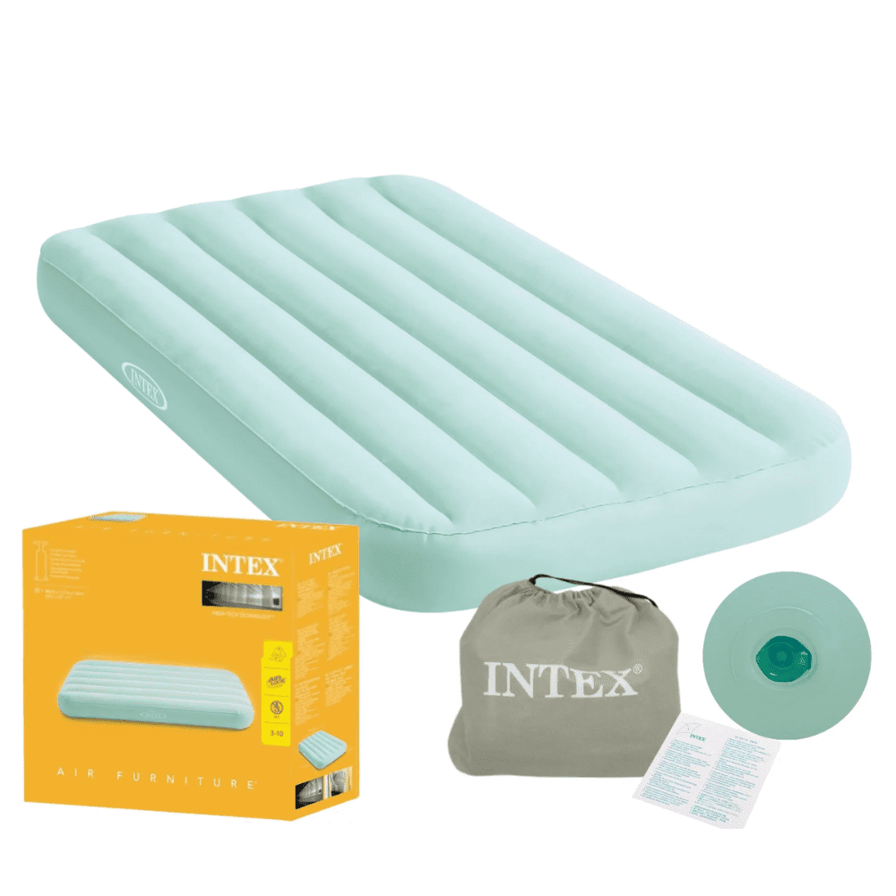 COLCHON INFLABLE INTEX 1 PLAZA NIÑO 88X157X18 CM COZY KIDZ VERDE AGUA - 4