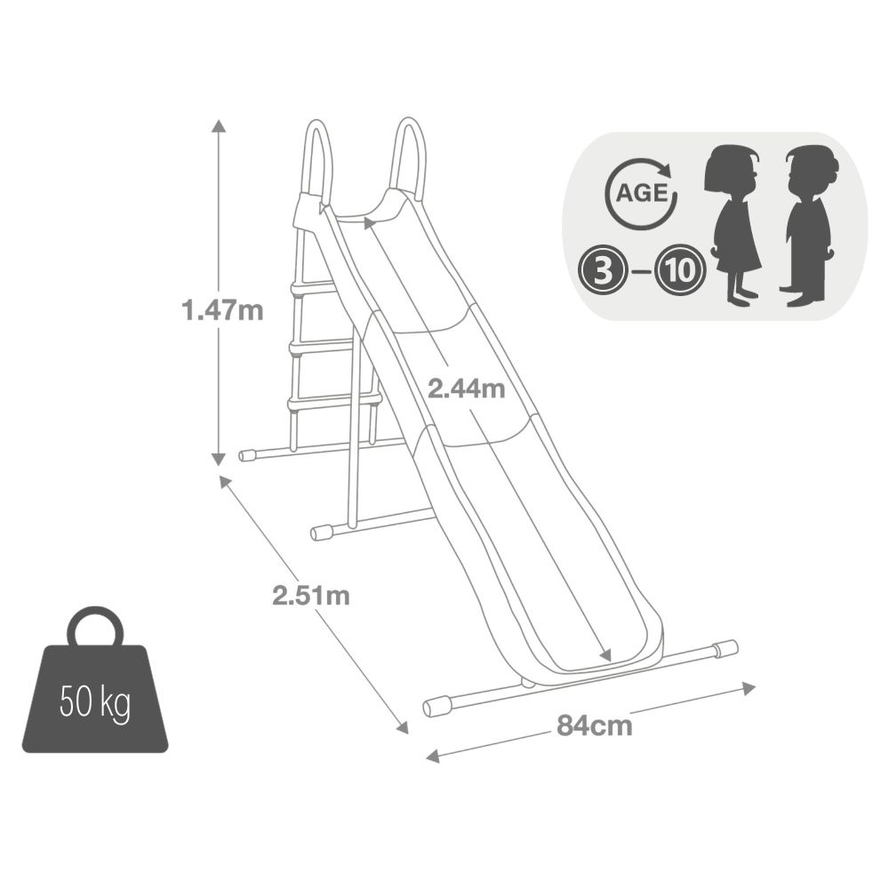 RESBALÍN (TOBOGÁN) AZUL 2.51 M INTEX FREESTANDING SLIDE 8.3 FT - 4