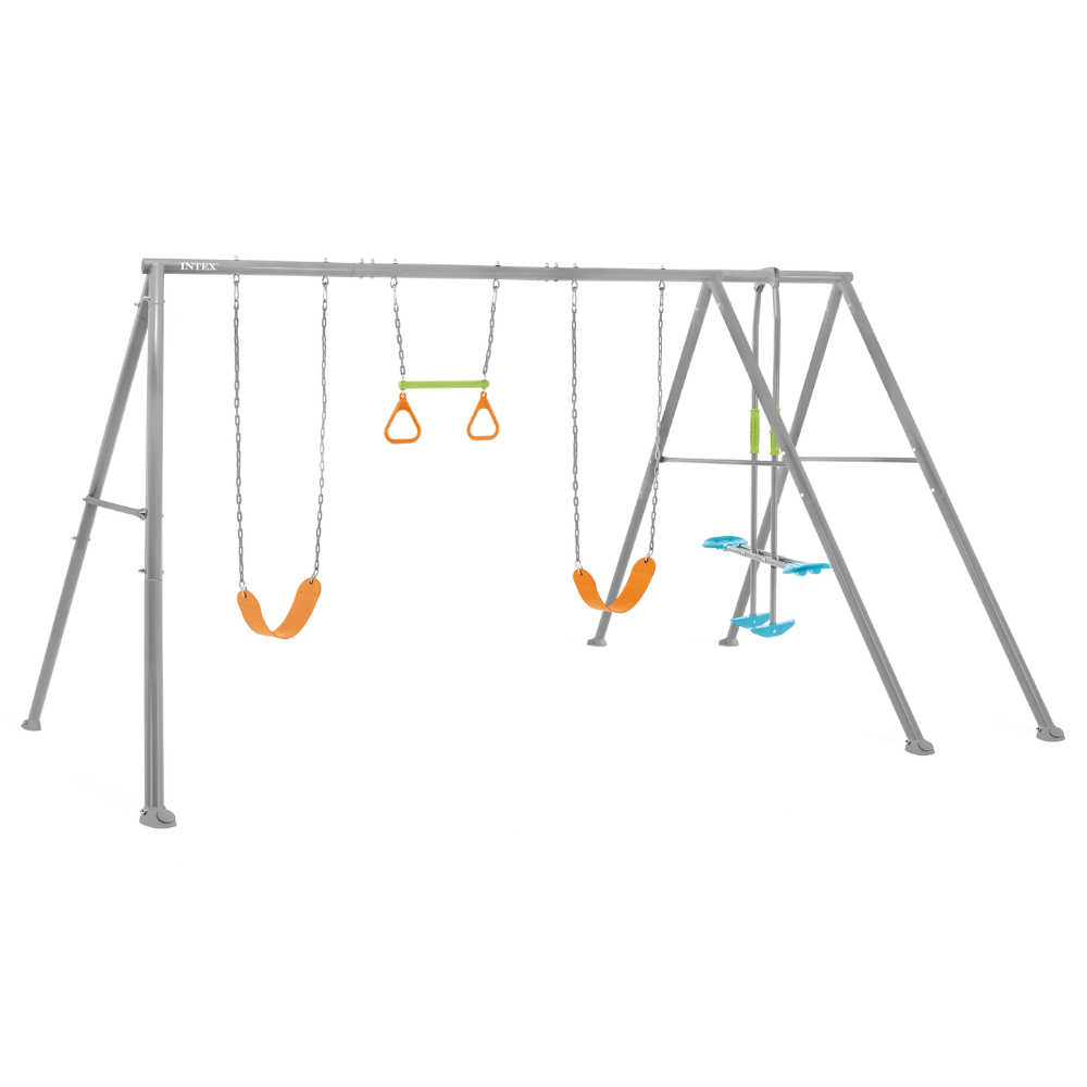 SET INTEX COLUMPIO DE 4 ACCESORIOS FOUR FEATURE SWING GRIS - 1