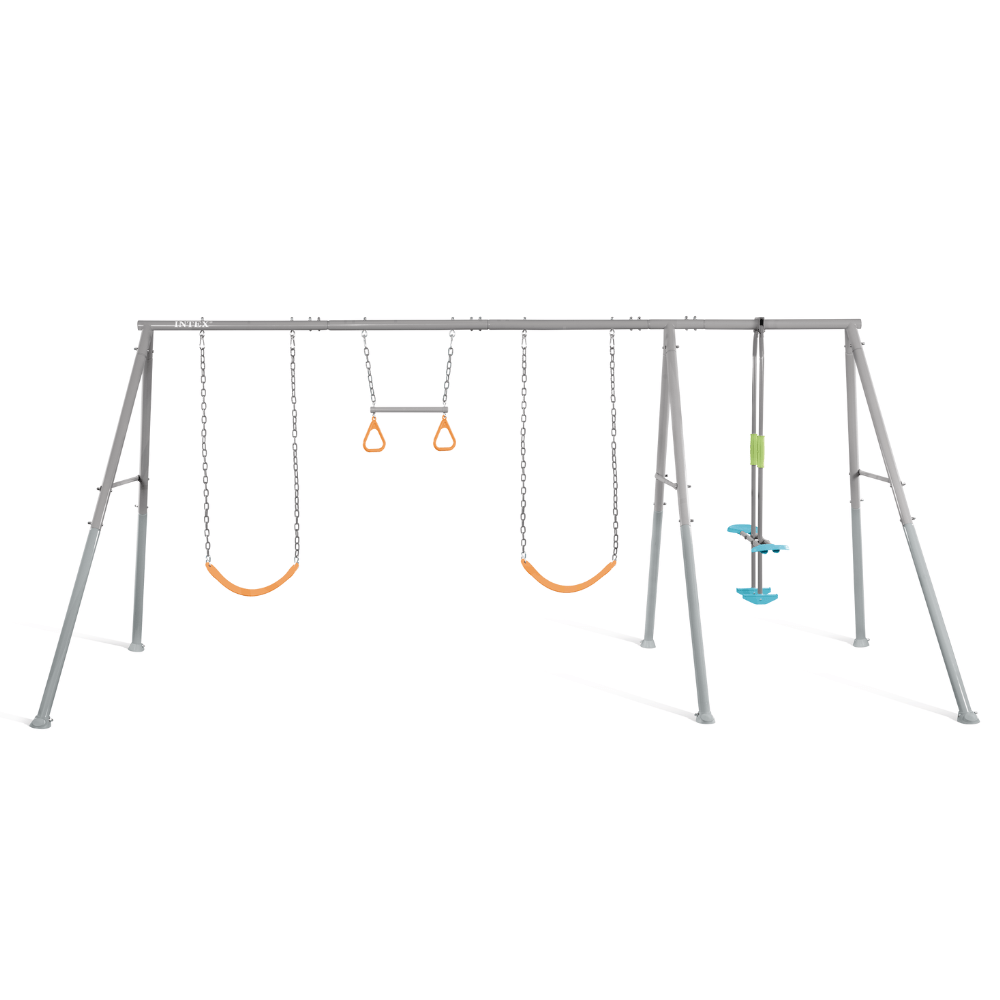 SET INTEX COLUMPIO DE 4 ACCESORIOS FOUR FEATURE SWING GRIS - 2