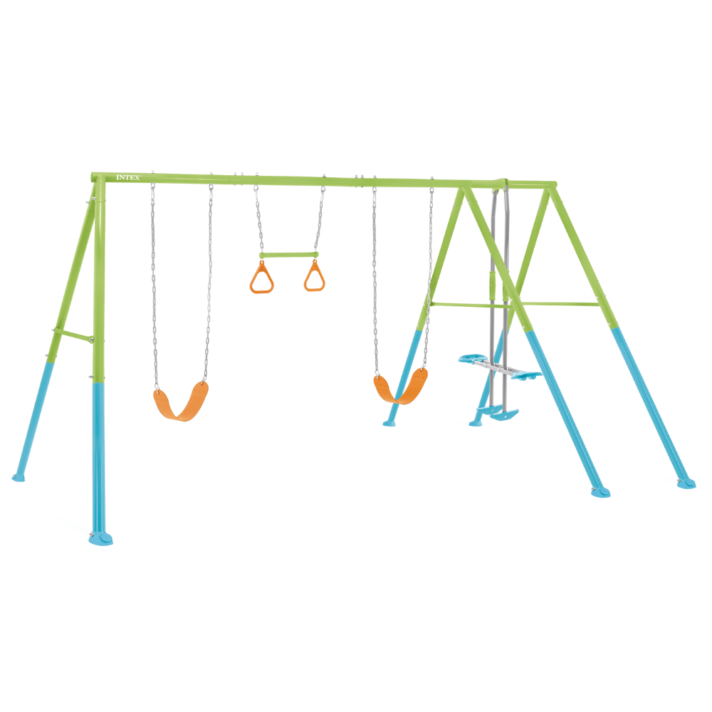 SET INTEX COLUMPIO DE 4 ACCESORIOS FOUR FEATURE SWING VERDE AZUL - 1