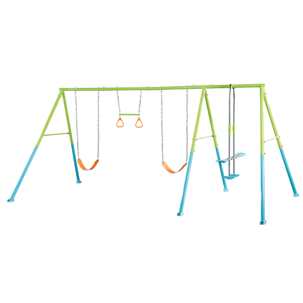 SET INTEX COLUMPIO DE 4 ACCESORIOS FOUR FEATURE SWING VERDE AZUL - 2