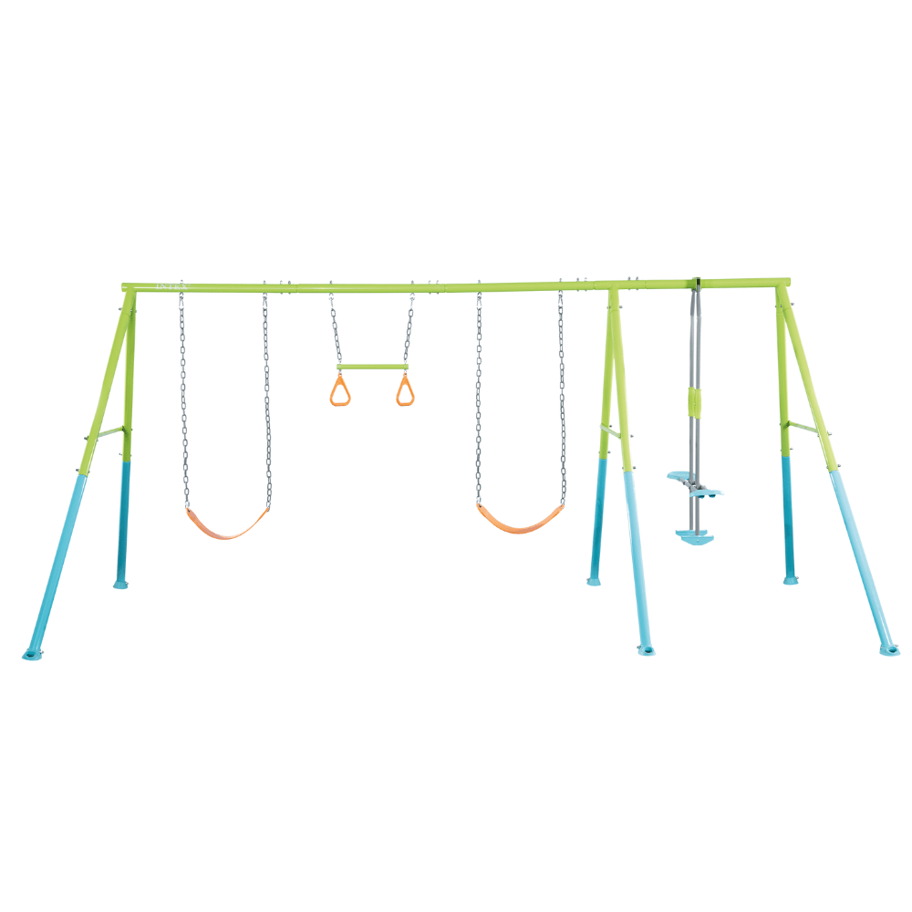 SET INTEX COLUMPIO DE 4 ACCESORIOS FOUR FEATURE SWING VERDE AZUL - 3