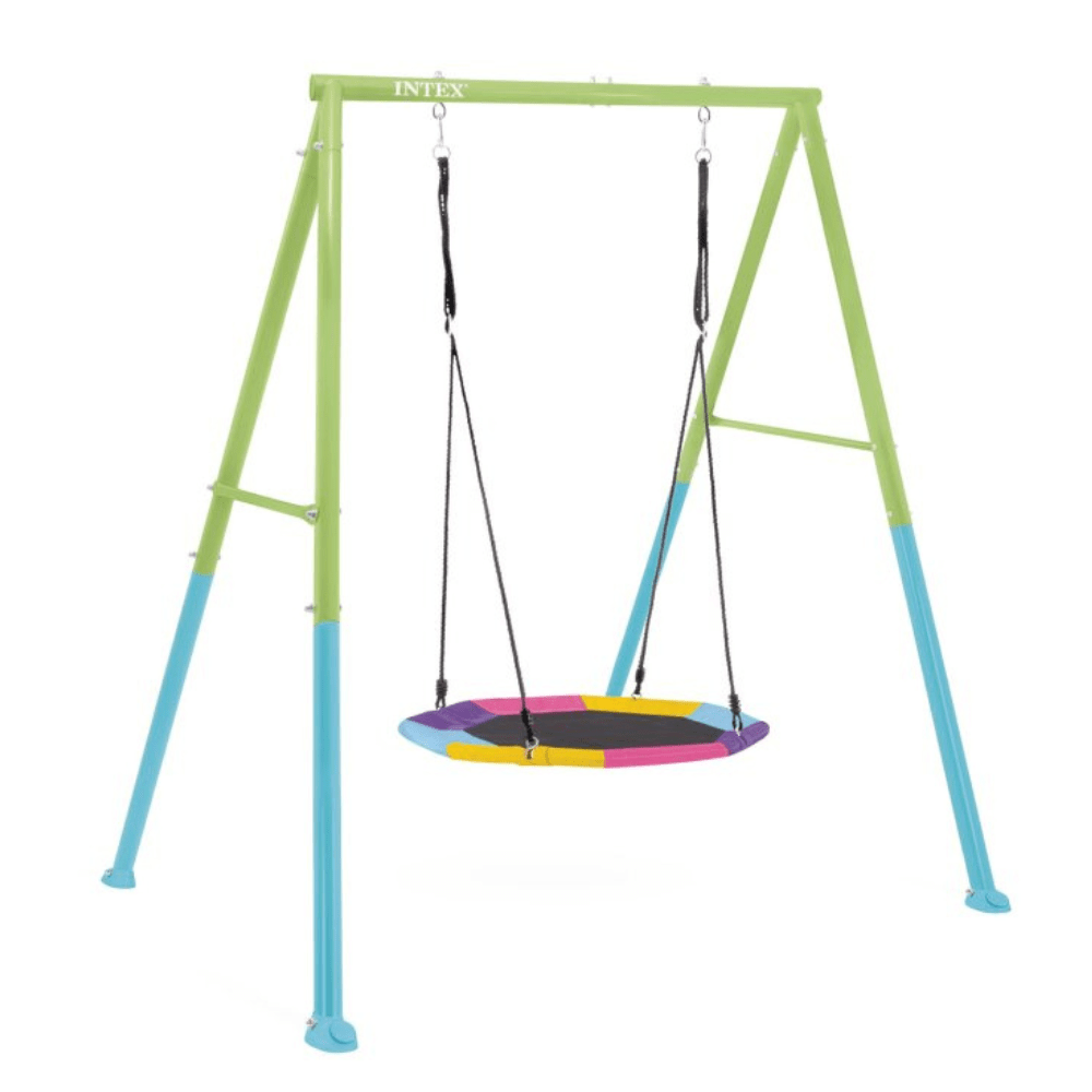 SET INTEX COLUMPIO NIDO OCTOGONAL SAUCER SWING VERDE AZUL - 1