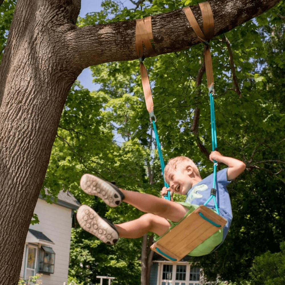 COLUMPIO SLACKERS AZUL DE MADERA CLASSIC WOODEN SWING - 4