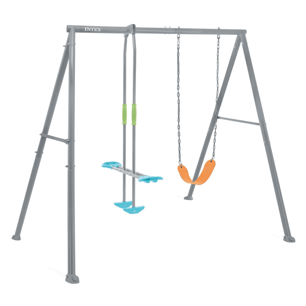 SET INTEX COLUMPIO DE 2 ACCESORIOS TWO FEATURE SWING GRIS MOD 1