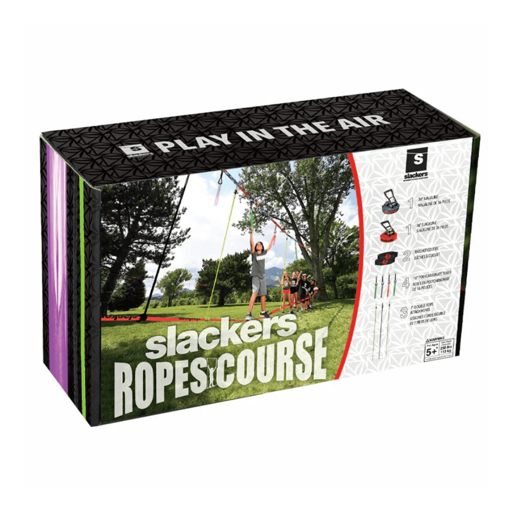 SET DE JUEGO SLACKERS MULTICOLOR OBSTÁCULOS ROPES COURSE 11 M KIT 36 FT - 2