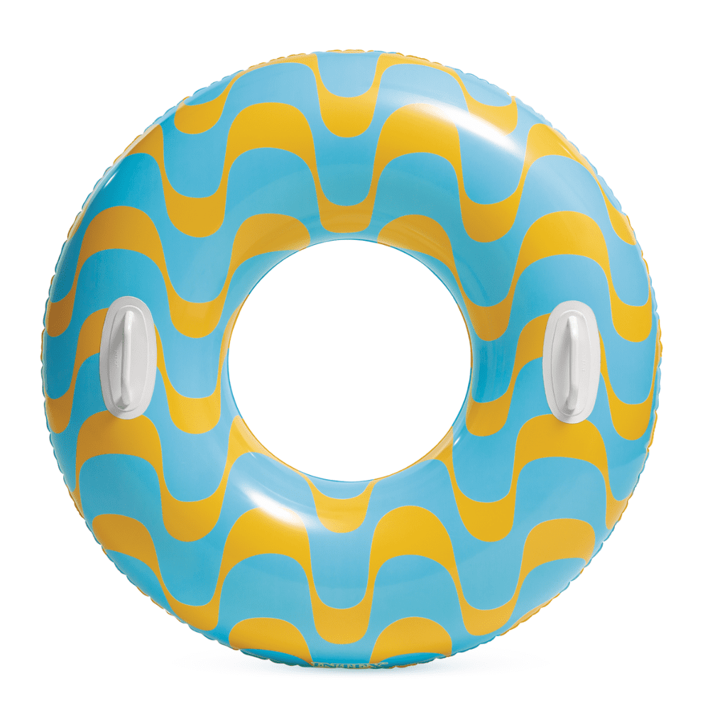 FLOTADOR INFLABLE INTEX REDONDO CON SUJETADORES 91 CM WAVY DREAMS TUBE AZUL - 1