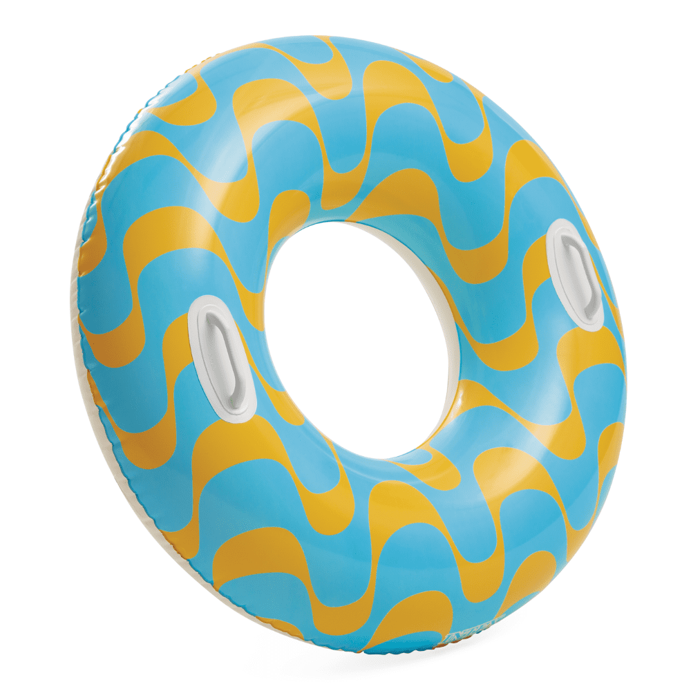 FLOTADOR INFLABLE INTEX REDONDO CON SUJETADORES 91 CM WAVY DREAMS TUBE AZUL - 2