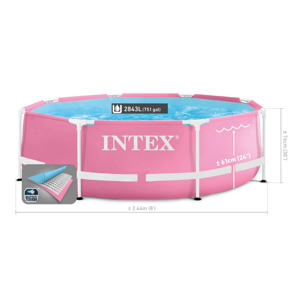 PISCINA ESTRUCTURAL INTEX PINK METAL FRAME 244 X 76 CM - 2