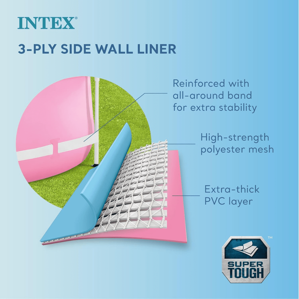 PISCINA ESTRUCTURAL INTEX PINK METAL FRAME 244 X 76 CM - 4