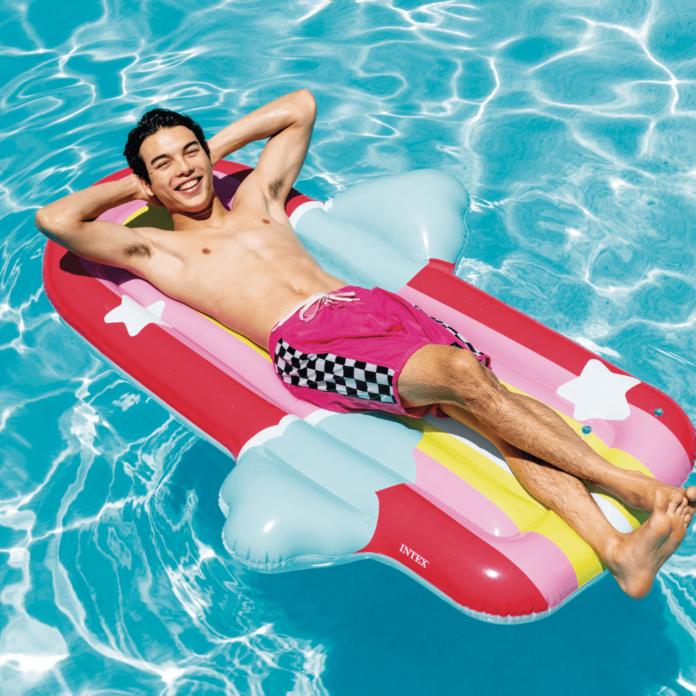 FLOTADOR INFLABLE INTEX MAT NUBES Y ESTRELLAS 175X117X20 CM RAINBOW CLOUD - 5