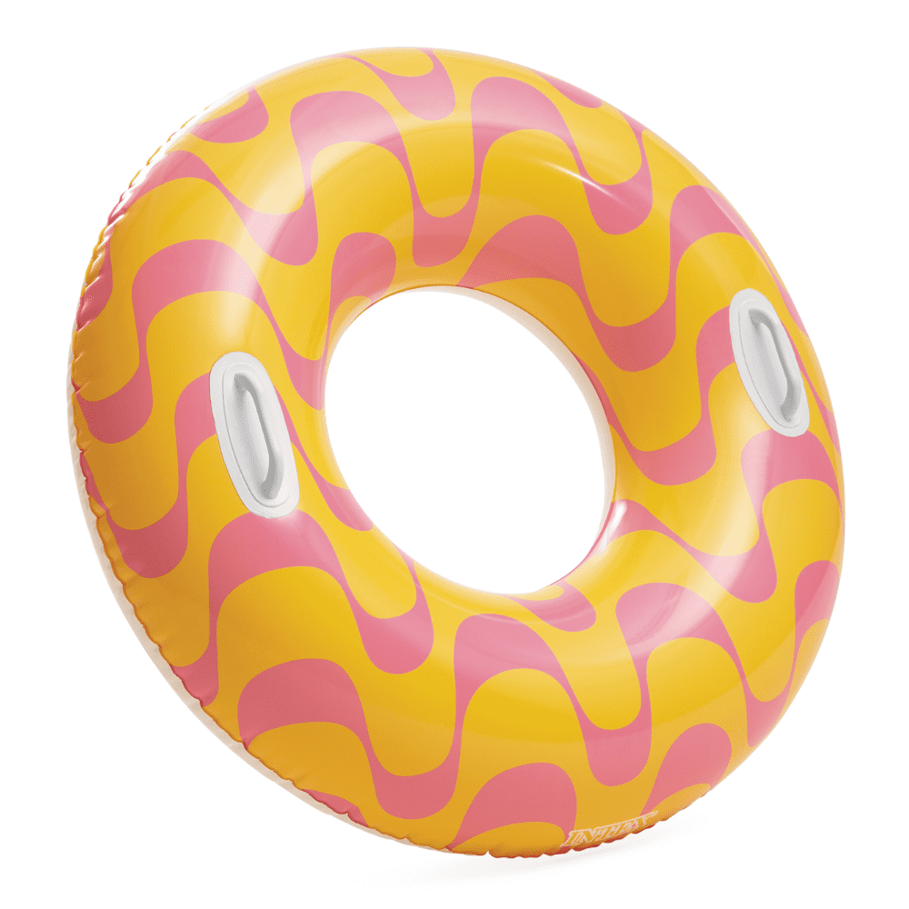 FLOTADOR INFLABLE INTEX REDONDO CON SUJETADORES 91 CM WAVY DREAMS TUBE NARANJO - 2